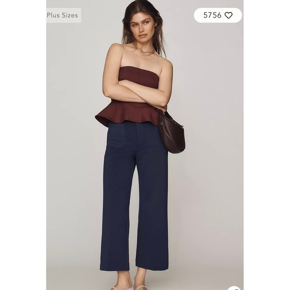 Maeve by Anthropologie Pants - Maeve Anthropologie The Colette Wide Leg Pants Navy Blue Size 27 Utility